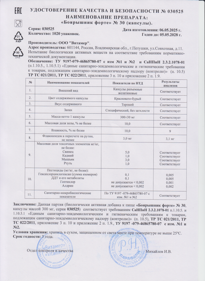 Паспорт №052025